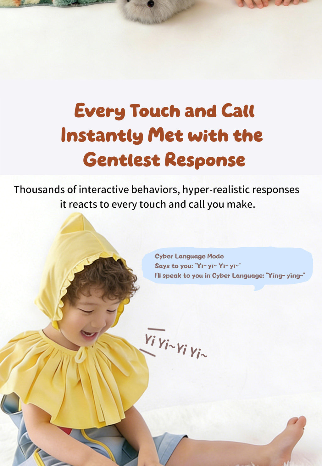 AI Smart Interactive Plush Companion - Unique Personality, APP Linkage & Personalized Growth