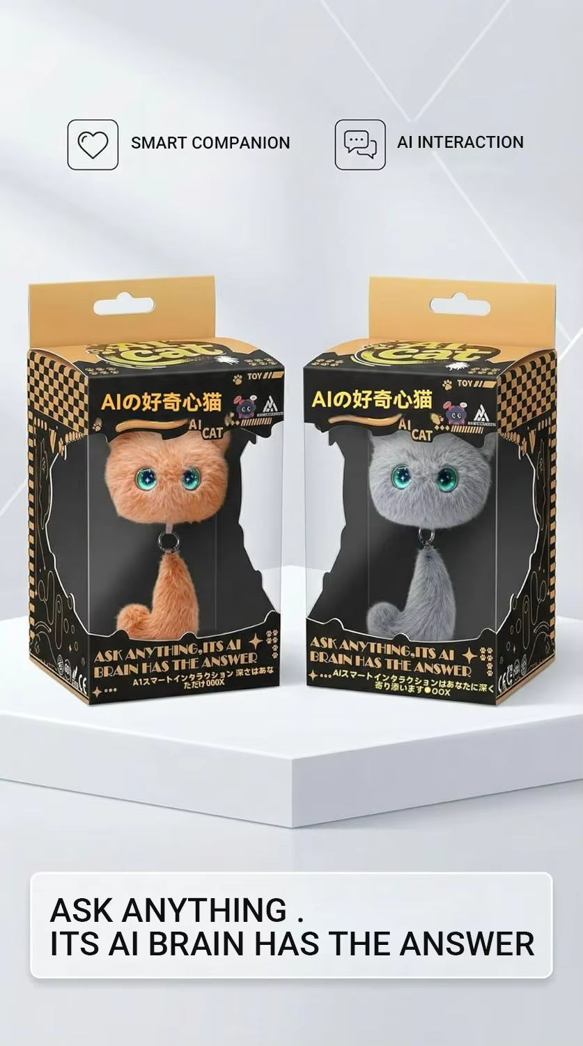 AI Smart Curious Cat: Voice-Activated Interactive Robot Pet