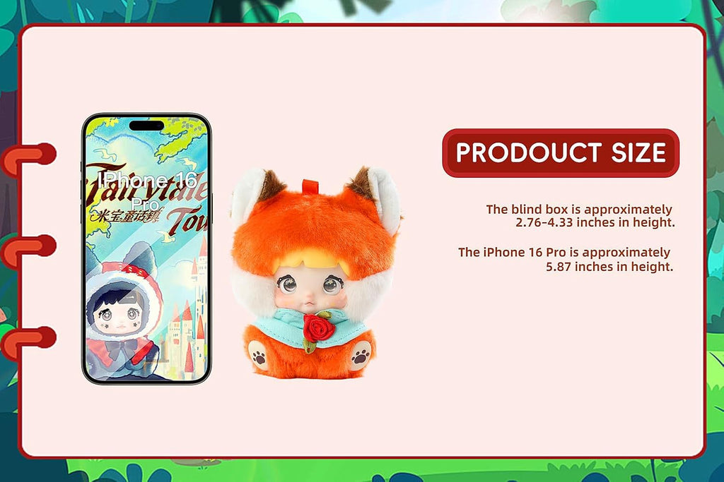 Nommi fairy Tale Town Series Stuffed Figures Blind Box Vinyl Plush Pendant Trendy Hanging Card Gift