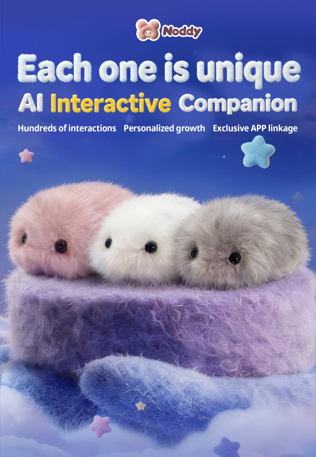 AI Smart Interactive Plush Companion - Unique Personality, APP Linkage & Personalized Growth