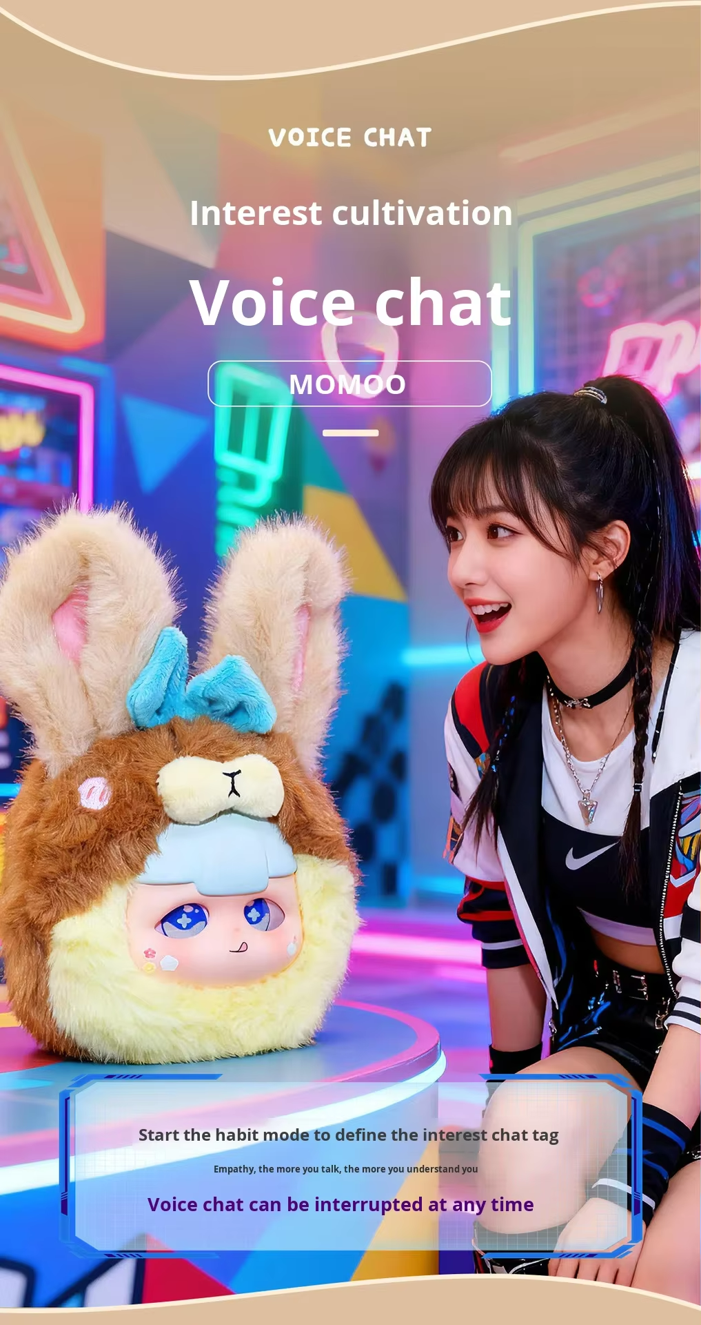 Momo AI Dream Fairy Tale Animal Theme Blind Box Polyester Doll Pendant Gift Toy with Color Box Packaging