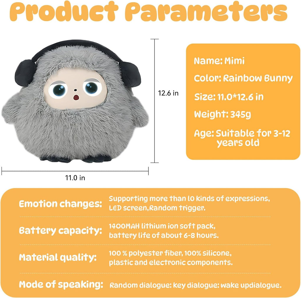 AI Smart Stuffed Animal with ChatGPT-Real-Time Voice Interactive Plush Toy, Learning Assistant & Emotional Companion for Kids 3+ Interactive AI CompanionPlush Stuffed Animal Toys