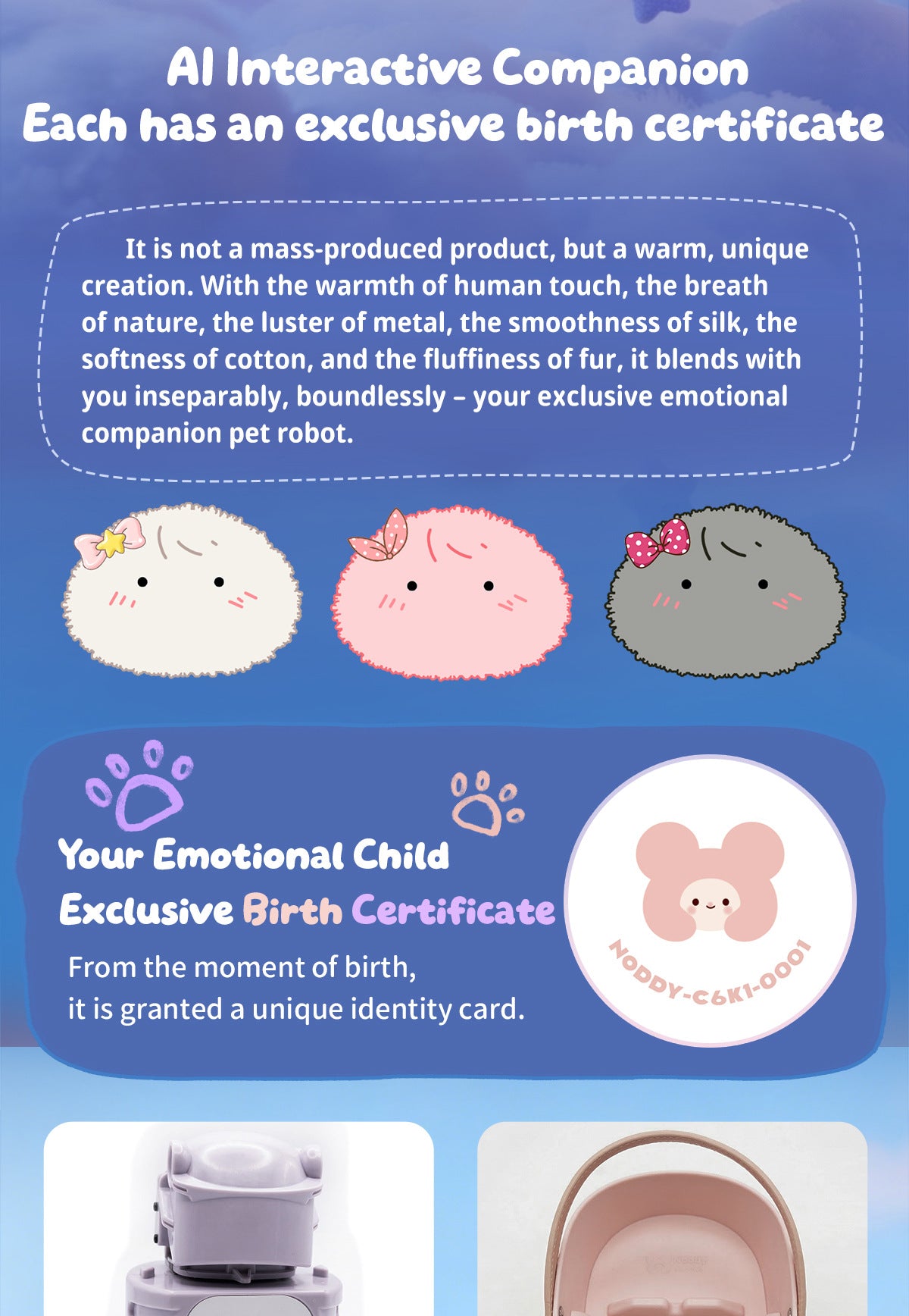 AI Smart Interactive Plush Companion - Unique Personality, APP Linkage & Personalized Growth