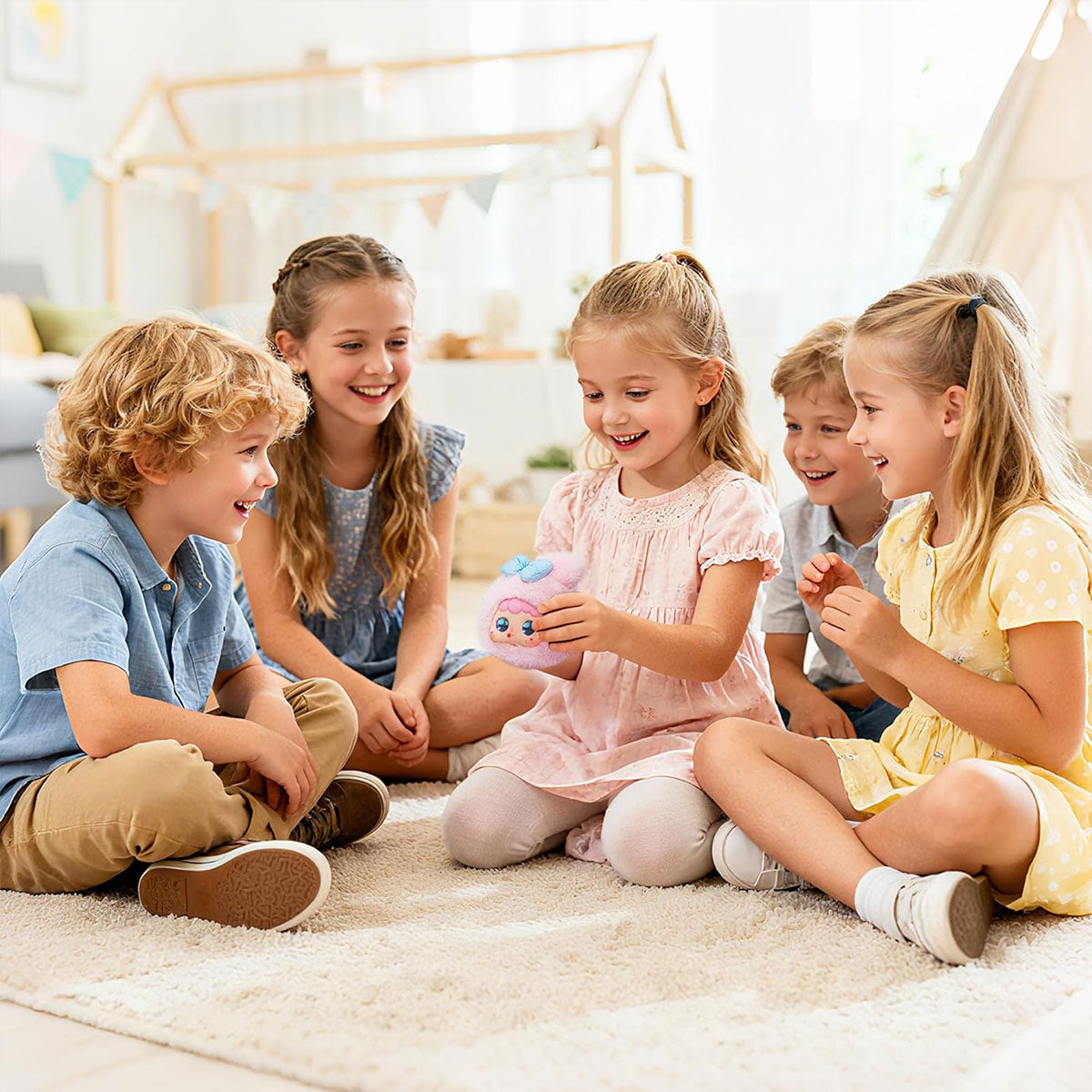 AI Educational Plush Toys Yellow Chicken ChatGPT Smart Robot with App Control and WiFi for Kids Valentine