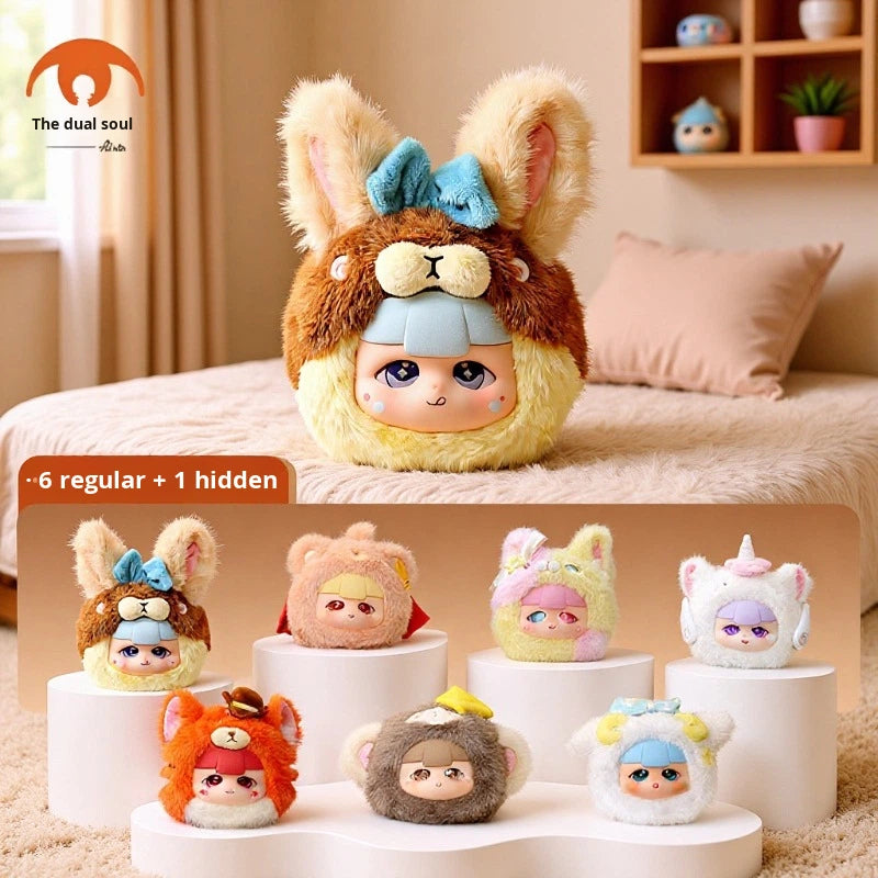 Momo AI Dream Fairy Tale Animal Theme Blind Box Polyester Doll Pendant Gift Toy with Color Box Packaging