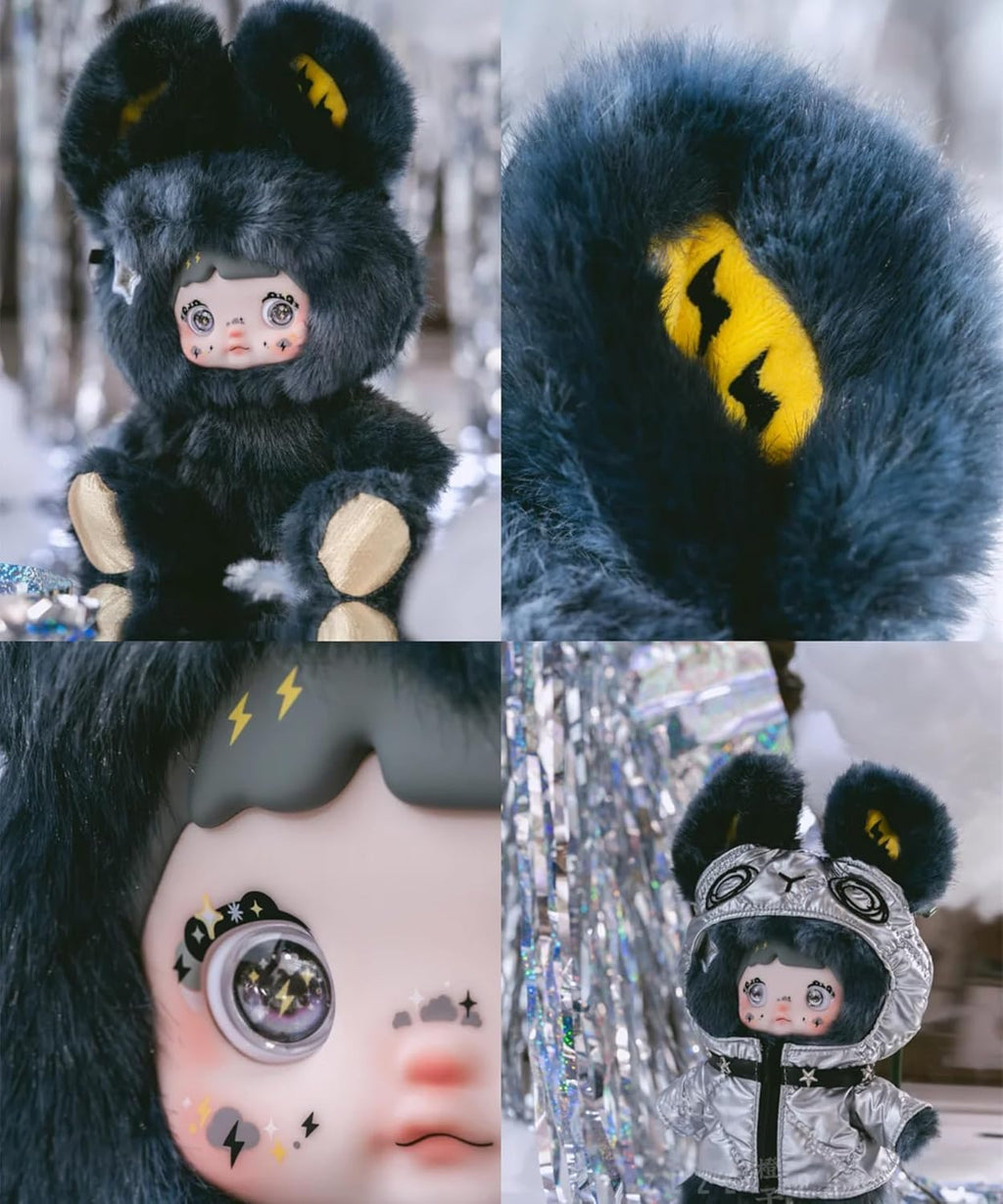 Kawaii Nommi Weather Forecast Series Stuffed Blind Box Keychain, Kawaii Mystery Vinyl Plush Toys Collectible for Birthday Gift