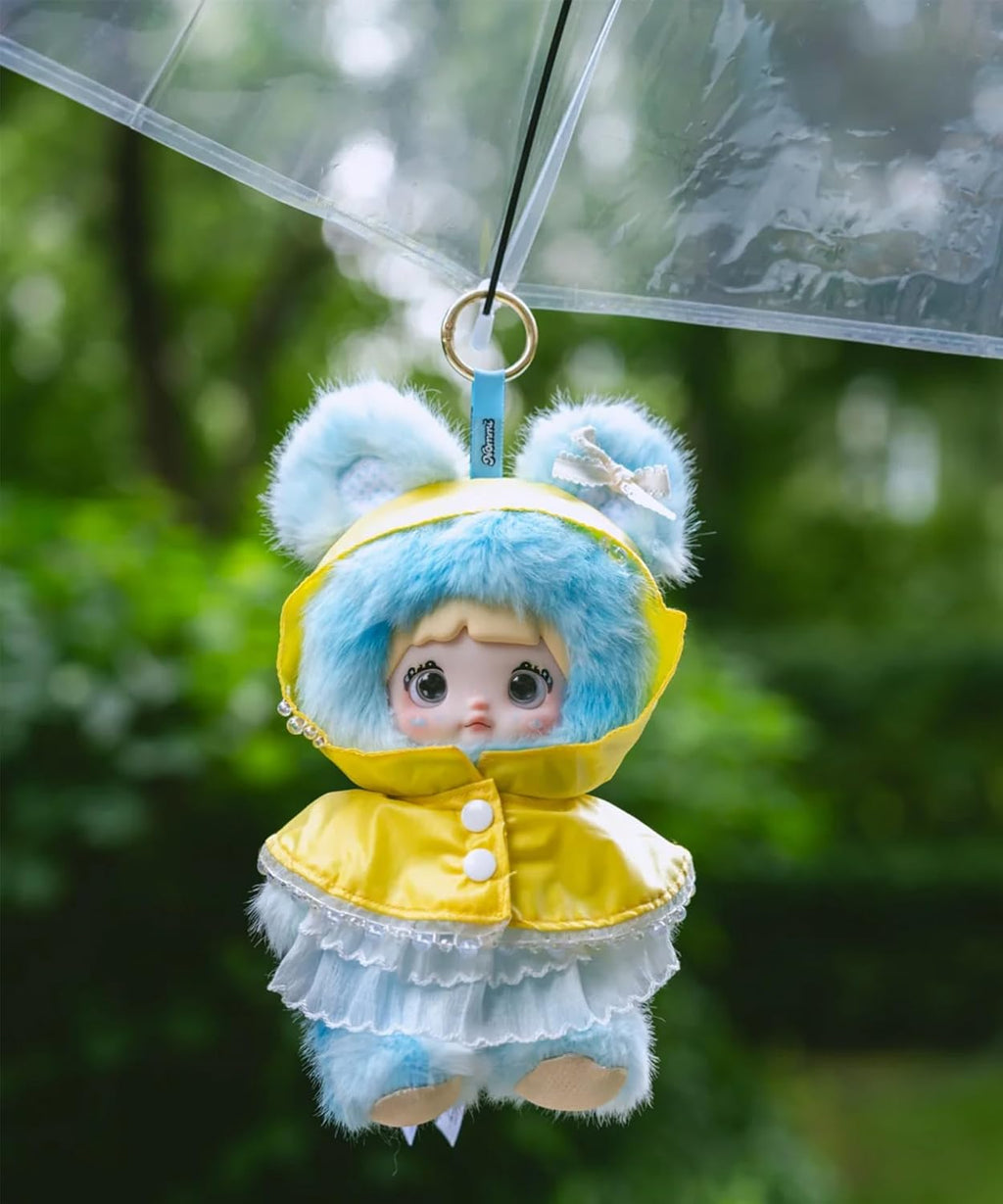 Kawaii Nommi Weather Forecast Series Stuffed Blind Box Keychain, Kawaii Mystery Vinyl Plush Toys Collectible for Birthday Gift