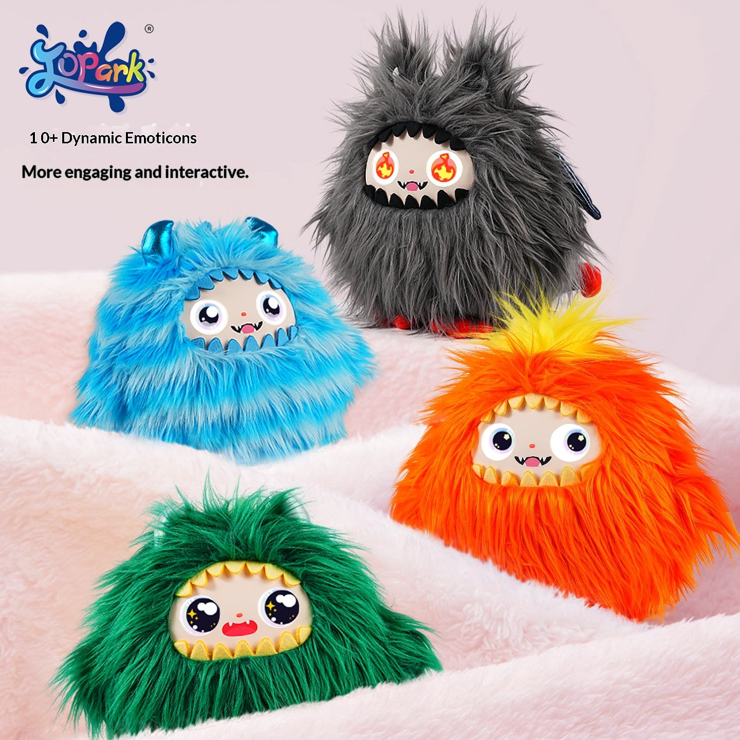 AI Interactive Plush Monster Toy LED Eyes ChatGPT Voice