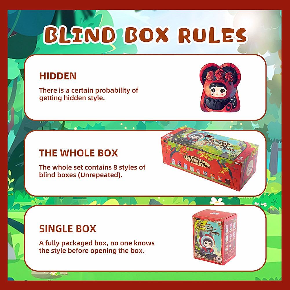 Nommi fairy Tale Town Series Stuffed Figures Blind Box Vinyl Plush Pendant Trendy Hanging Card Gift