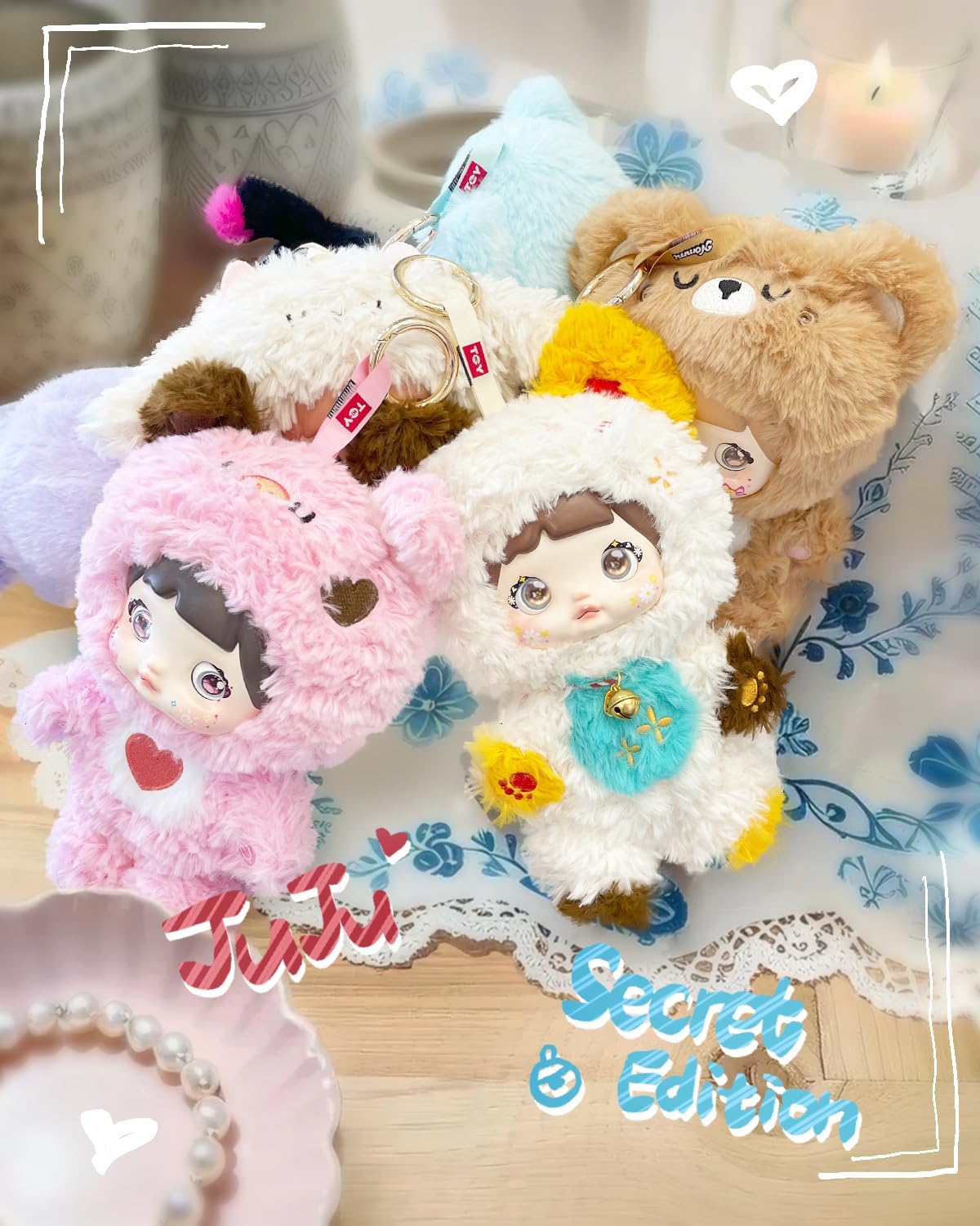 Nommi Blind box Loveliness Never Ends Doll for Collectors, Kawaii Vinyl Plush Doll with 3 Expressive Eye Changes, Collectible Figures for Holiday Birthday Gifts