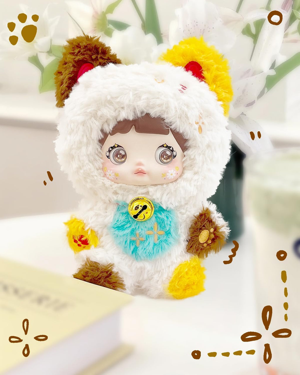 Nommi Blind box Loveliness Never Ends Doll for Collectors, Kawaii Vinyl Plush Doll with 3 Expressive Eye Changes, Collectible Figures for Holiday Birthday Gifts
