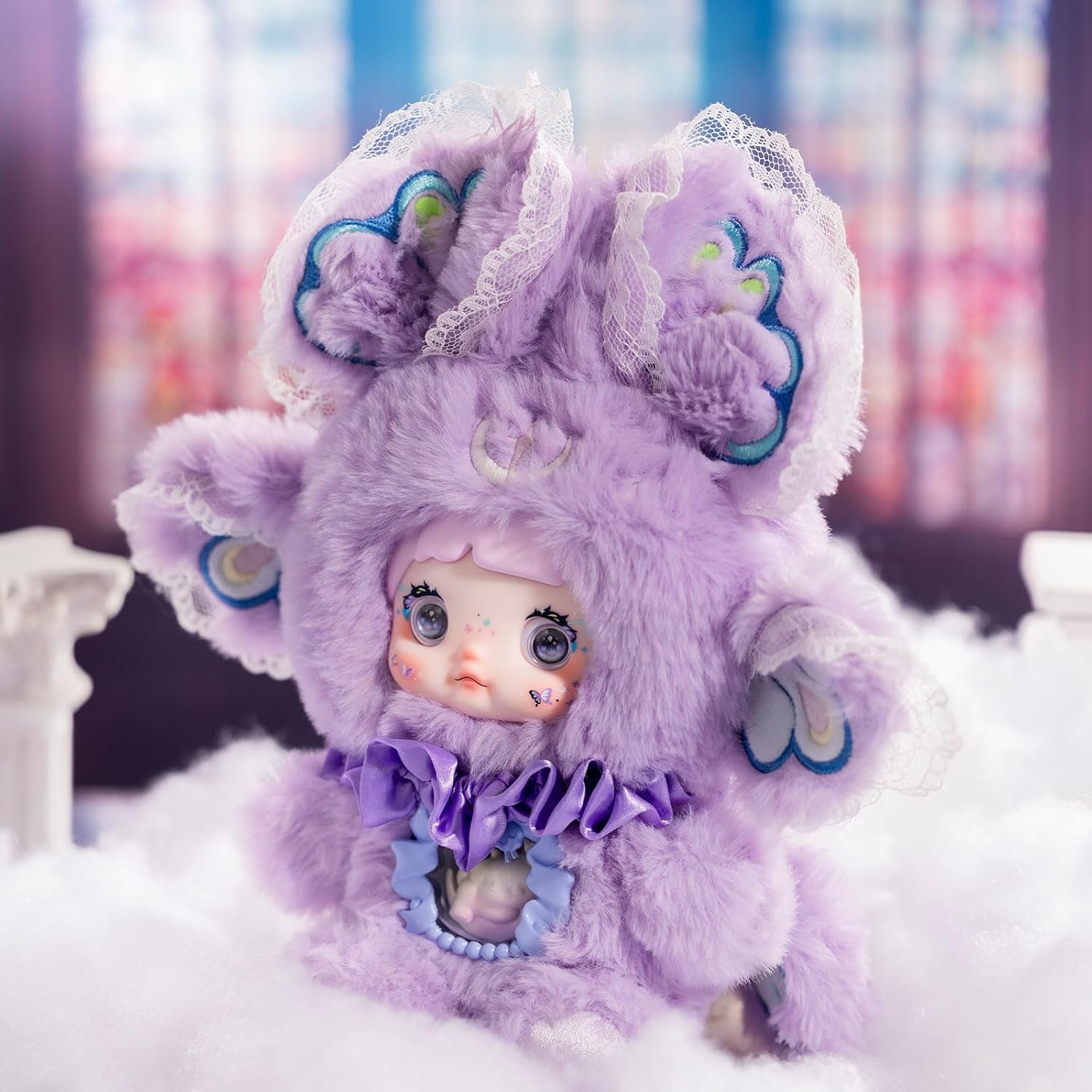Nommi Blind Box Plush Figures, Cute Vinyl Blind Box Nommi Plush, Collectible Nommi Fantasy World Series, Kawaii Action Figure Mystery Box for Gifts