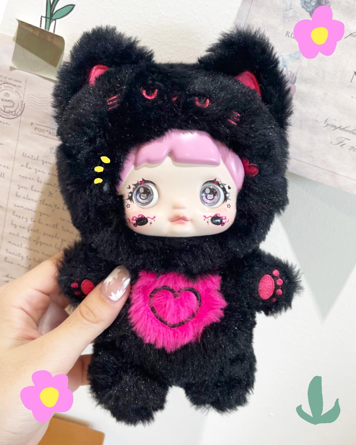 Nommi Blind box Loveliness Never Ends Doll for Collectors, Kawaii Vinyl Plush Doll with 3 Expressive Eye Changes, Collectible Figures for Holiday Birthday Gifts