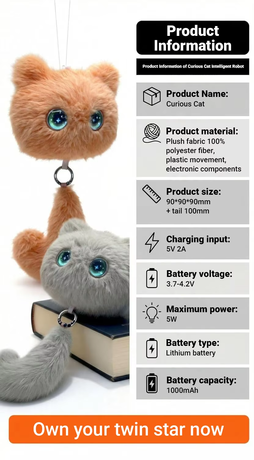 AI Smart Curious Cat: Voice-Activated Interactive Robot Pet